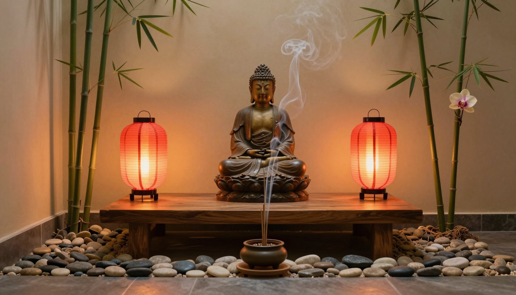 thác khói trầm hương phong thủy trưng bày tại showroom Hà Nội