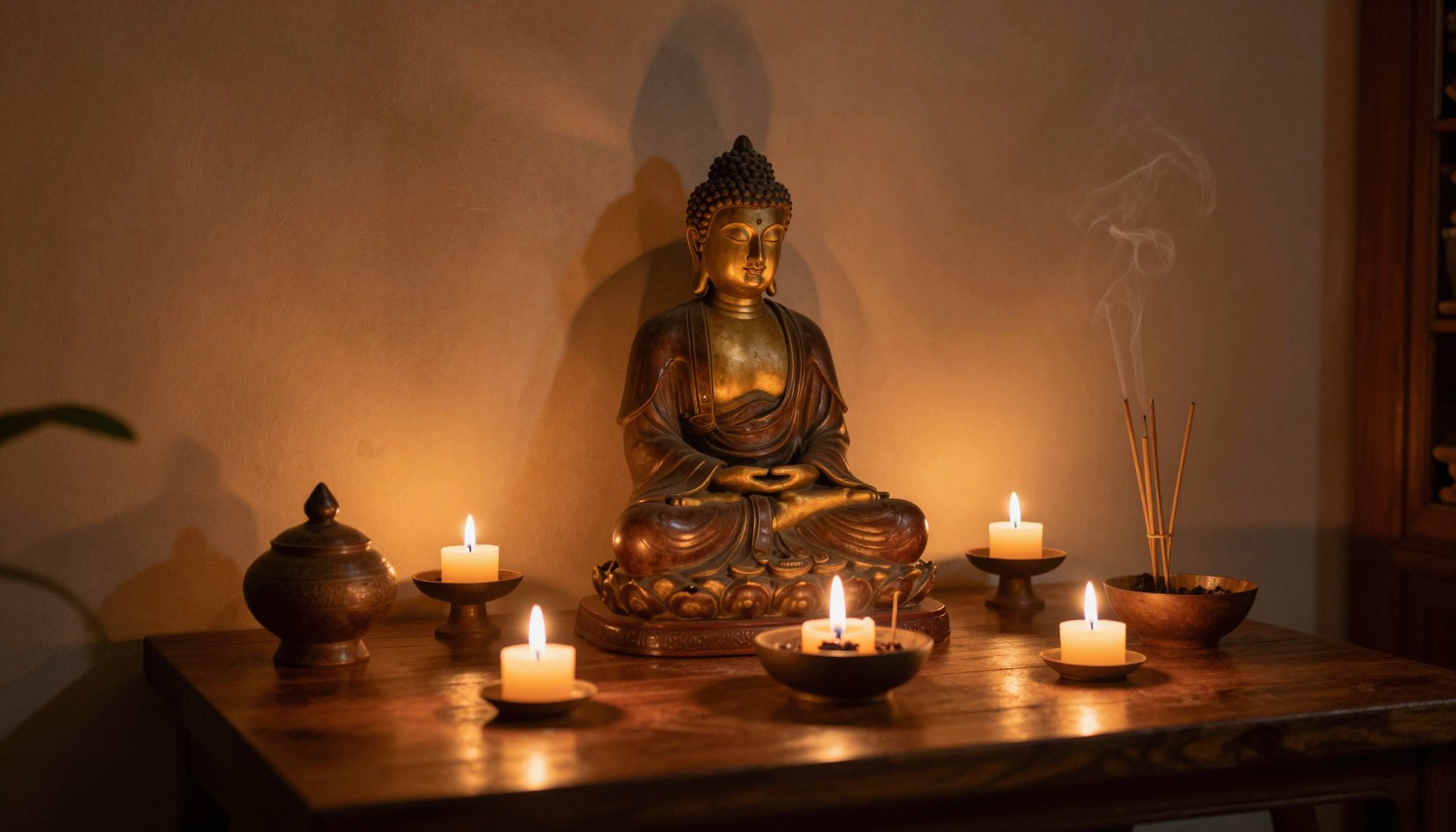 Tượng phật decor phòng khách giúp không gian an yên