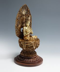 Tượng phật decor Đại Thế Chí Bồ Tát vàng kim tịnh liên đài 12,5×12×23cm 2