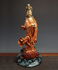 Tượng phật decor Quan Âm nghìn phước 11×25×26cm